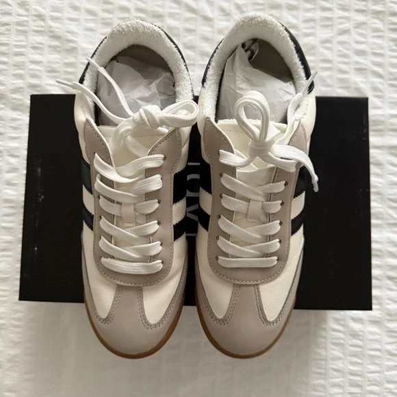 Dolce Vita White and Black Sneakers Retro Style - Picture 6 of 10